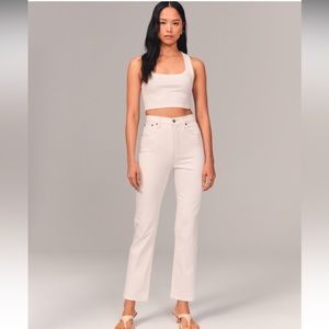 Abercrombie & Fitch High Rise Ankle Straight Jeans